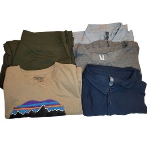 Vuori & Patagonia Polo, Tee T-Shirt, Pants, Men's Bundle Lot Size Large & Medium